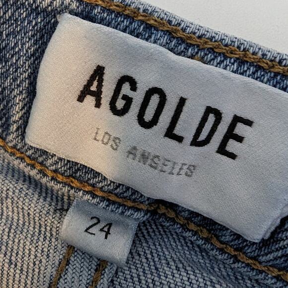 Agolde Pinch Waist Light Wash Slim Jeans Size 24 - Picture 8 of 10
